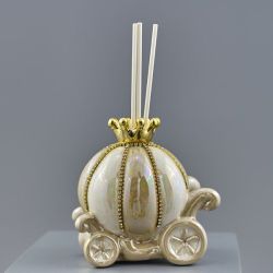 Diffusore per ambiente carrozza in ceramica con corona dorata
