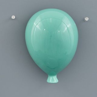 Palloncino da parete in ceramica verde acqua lucido