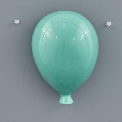 Palloncino da parete in ceramica verde acqua lucido