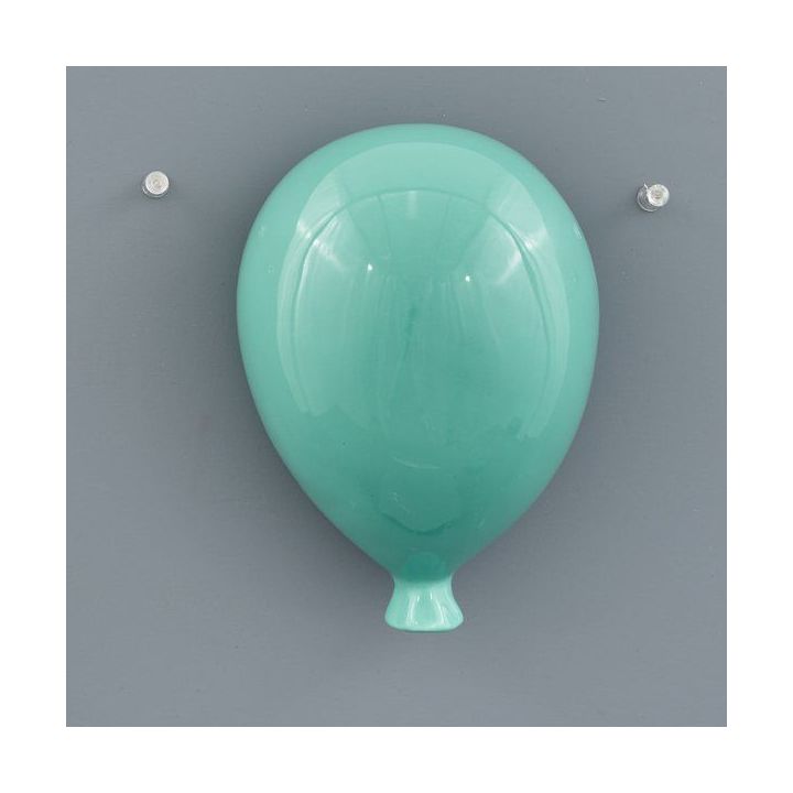 Palloncino da parete in ceramica verde acqua lucido