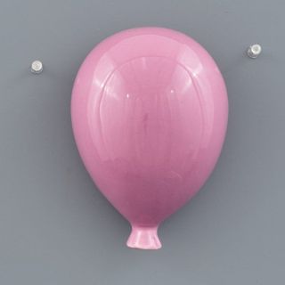 Palloncino da parete in ceramica rosa lucido
