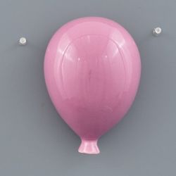 Palloncino da parete in ceramica rosa lucido