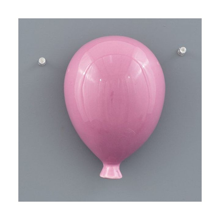 Palloncino da parete in ceramica rosa lucido