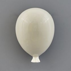 Palloncino da parete in ceramica color crema lucido