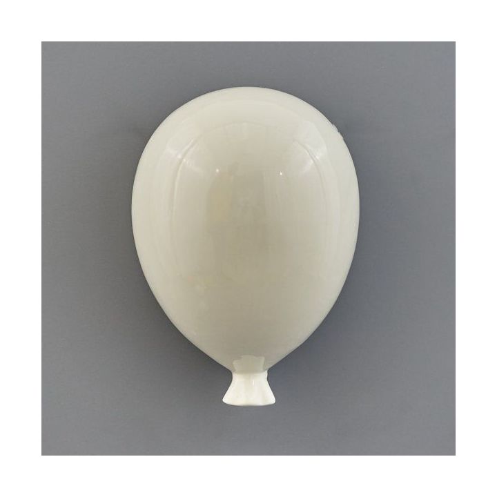 Palloncino da parete in ceramica color crema lucido