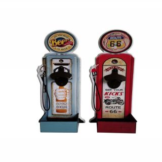 Apribottiglie a forma di pompa di benzina vintage