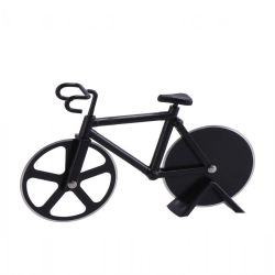 Rotella per pizza a forma di bicicletta nera
