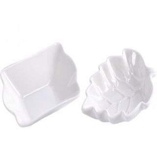 Set 3 ciotole in porcellana bianca, 13,5 x 9 cm