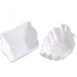 Set 3 ciotole in porcellana bianca, 13,5 x 9 cm