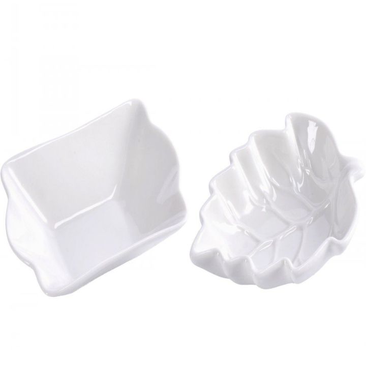 Set 3 ciotole in porcellana bianca, 13,5 x 9 cm