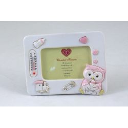 Portafoto con gufetti rosa 5x7