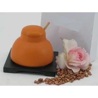 Barattolo per miele in ceramica con cucchiaio