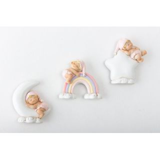 Magnete bimbo con arcobaleno