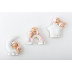 Magnete bimbo con arcobaleno