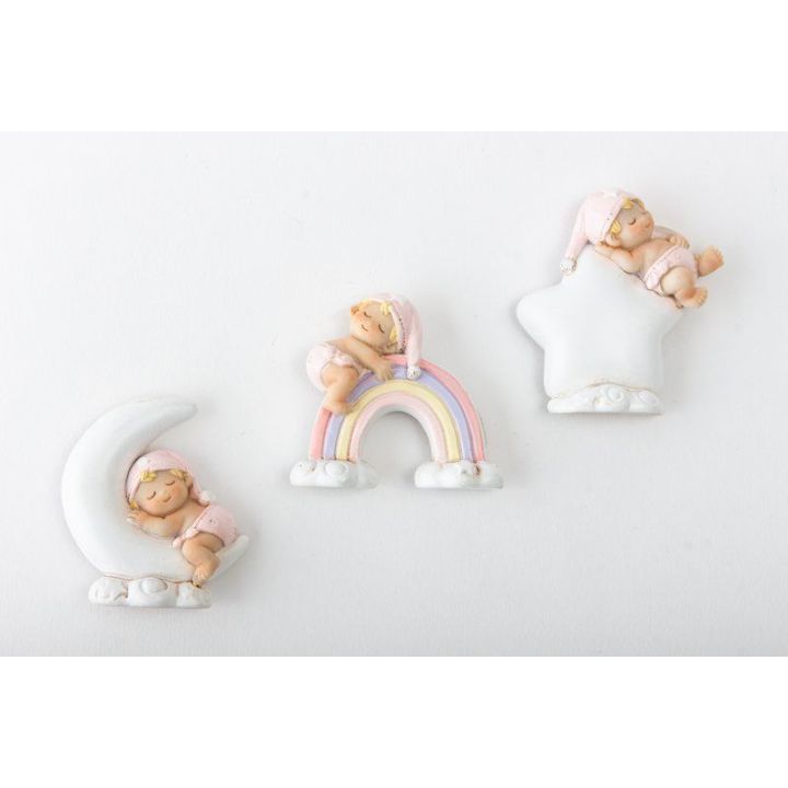 Magnete bimbo con arcobaleno