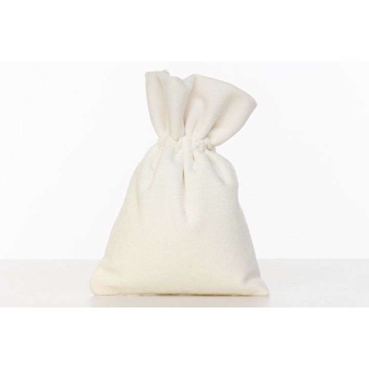 Sacchetto in velluto bianco