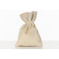 Sacchetto in velluto beige