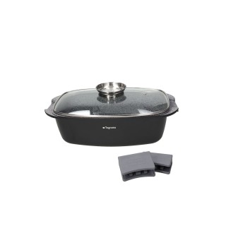 Rostiera 2 manici cm 32x20 con coperchio aroma e presine…