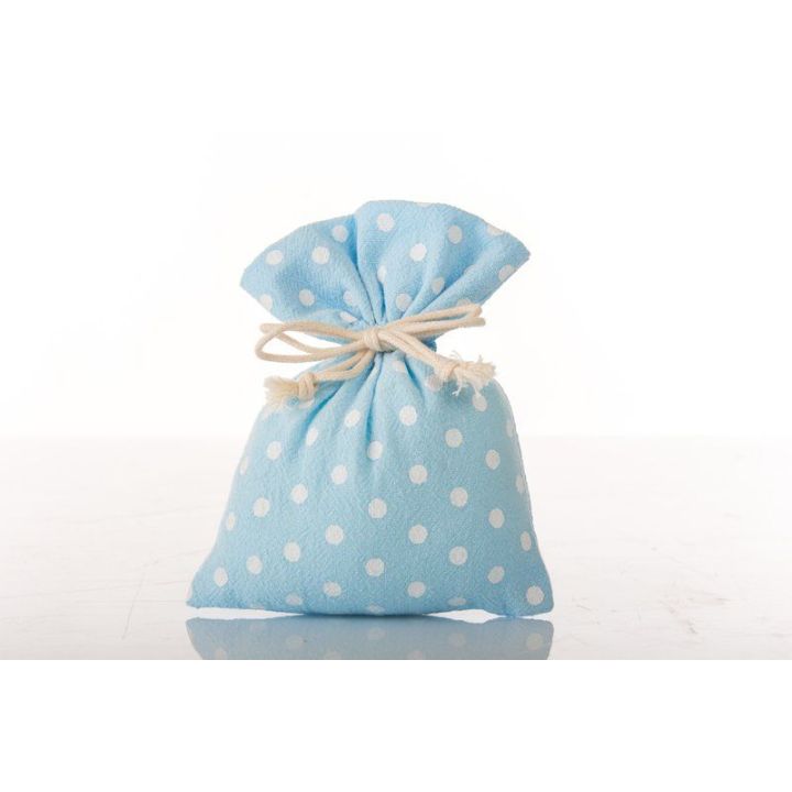 Sacchetto a pois azzurro