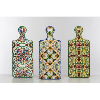 Tagliere in ceramica decorata