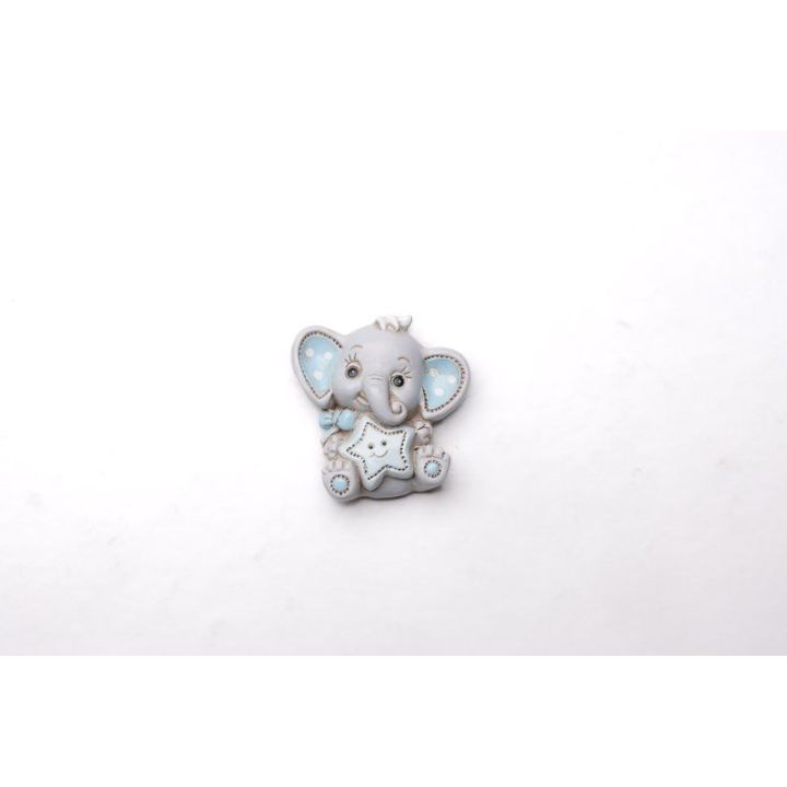Elefante magnete azzurro
