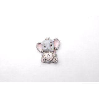 Elefante magnete rosa