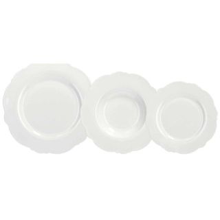 Servizio di piatti bianco bordo smerlato