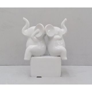 Coppia elefanti su base