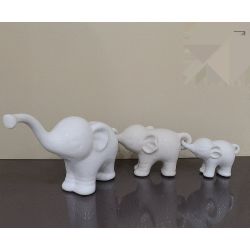 Carovana di elefanti bianco e tortora