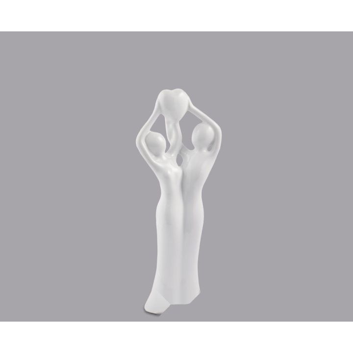 Innamorati con cuore bianco