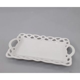 Vassoio rettangolare traforato bianco 30,5 cm