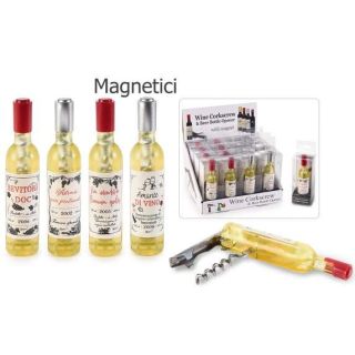 Cavatappi apribottiglia a bottiglia con magnete in confezione regalo