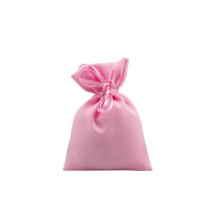 Sacchetto in cotone rosa con tiranti