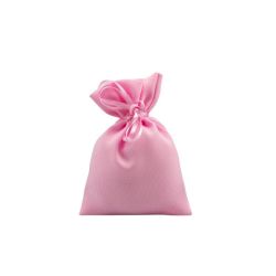 Sacchetto in cotone rosa con tiranti