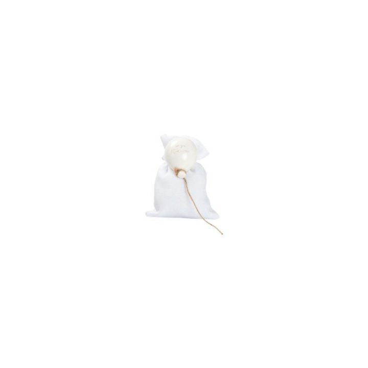 Magnete palloncino bianco con corda e con 4 frasi