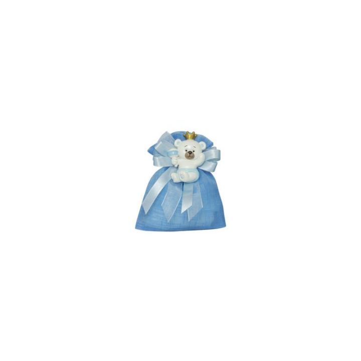 Magnete orsetto resina bimbo con corona