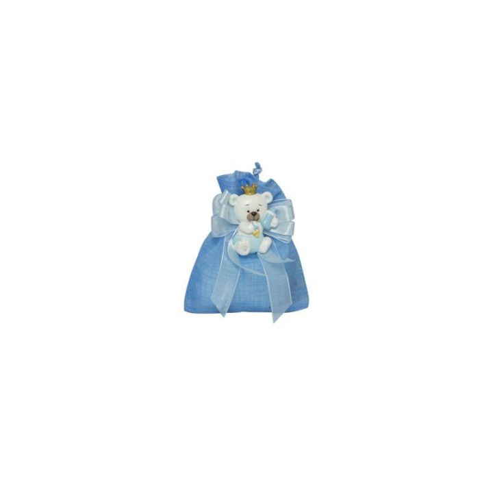 Magnete orsetto resina bimbo con corona