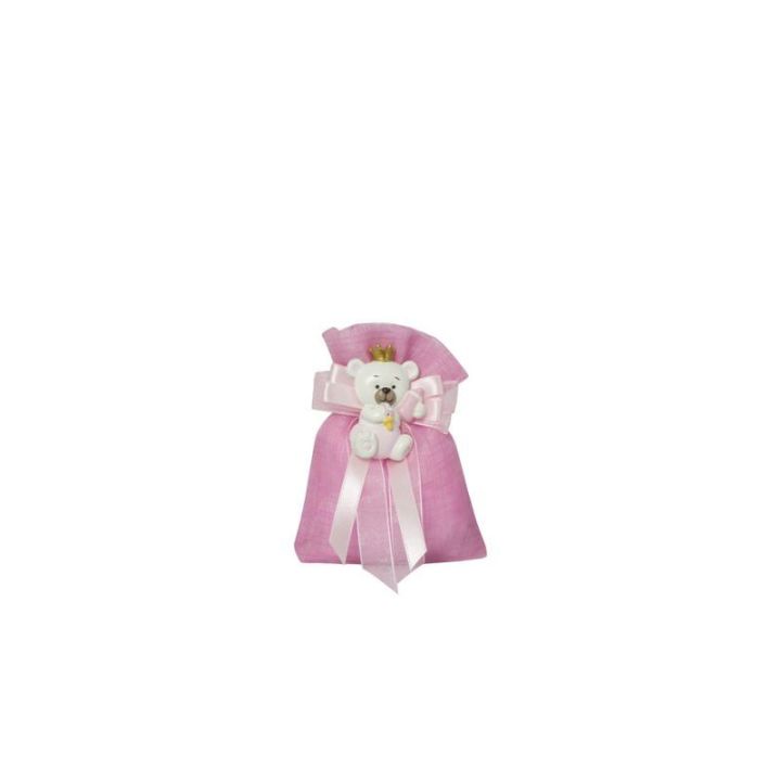 Magnete orsetto resina bimba con corona
