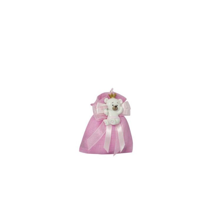 Magnete orsetto resina bimba con corona