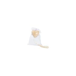 Magnete cuore tortora con nappina con 2 frasi