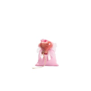 Magnete palloncino cuore rosa con corda con 2 frasi