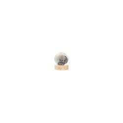 Sfera in vetro globo con filo e base legno