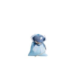Magnete palloncino cuore celeste con corda con 2 frasi