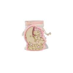 Scatolina in legno unicorno rosa con sacchettino