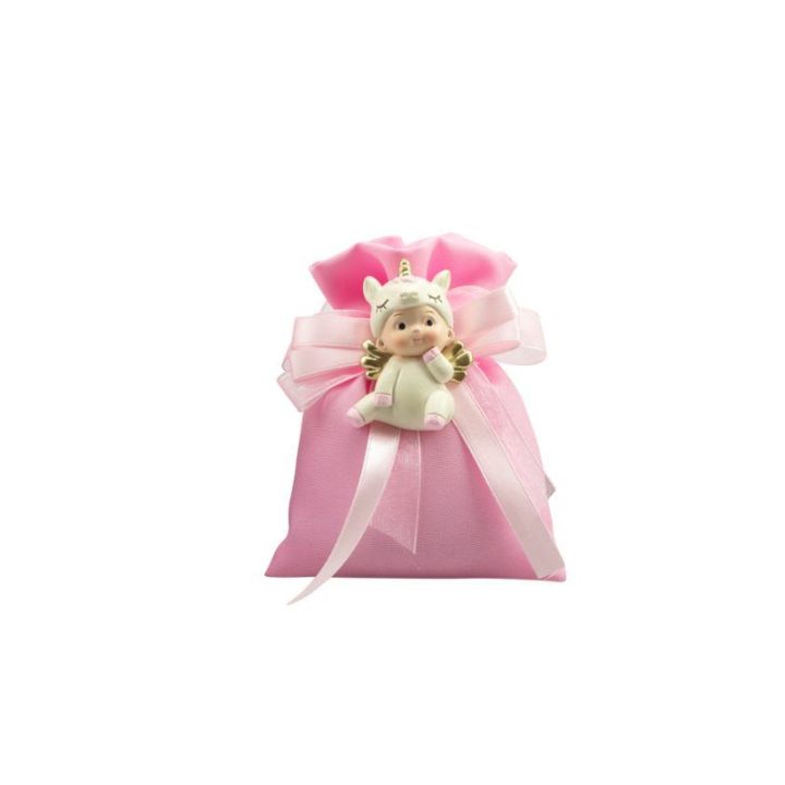 Magnete unicorno bimba 3D con ali dorate oro