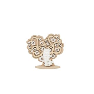 Metal clip legno albero della vita con gessetto sposi