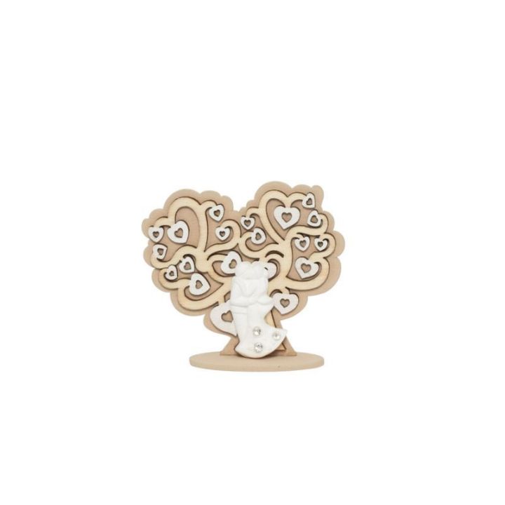 Metal clip legno albero della vita con gessetto sposi