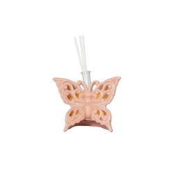 Farfalla rosa resina con LED e profumatore