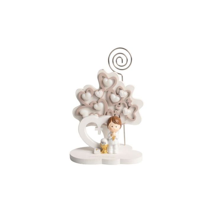 Albero della vita con bimbo comunione in resina