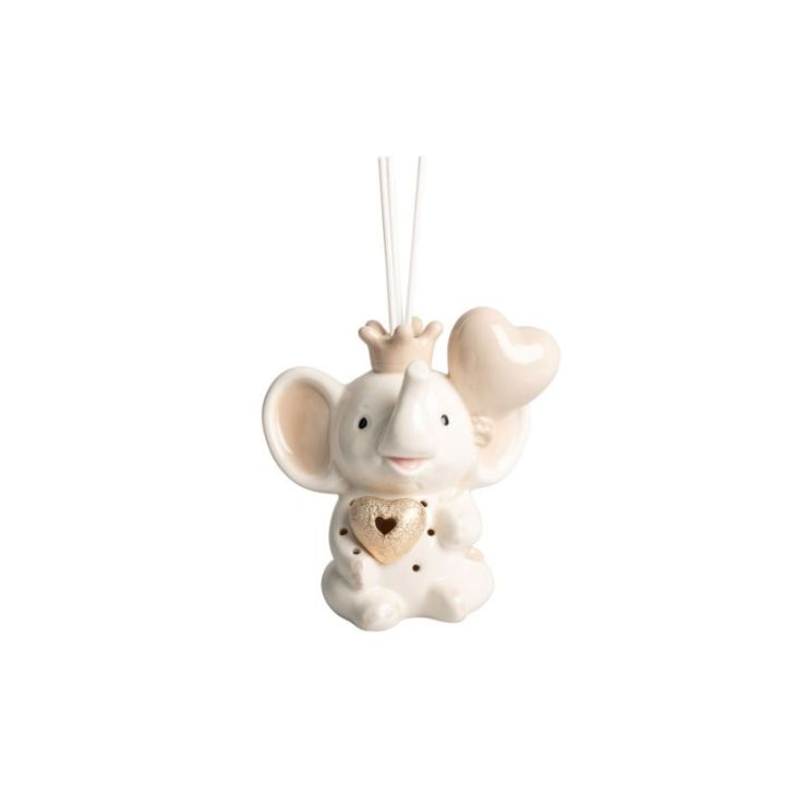 Profumatore elefante grande porcellana con LED